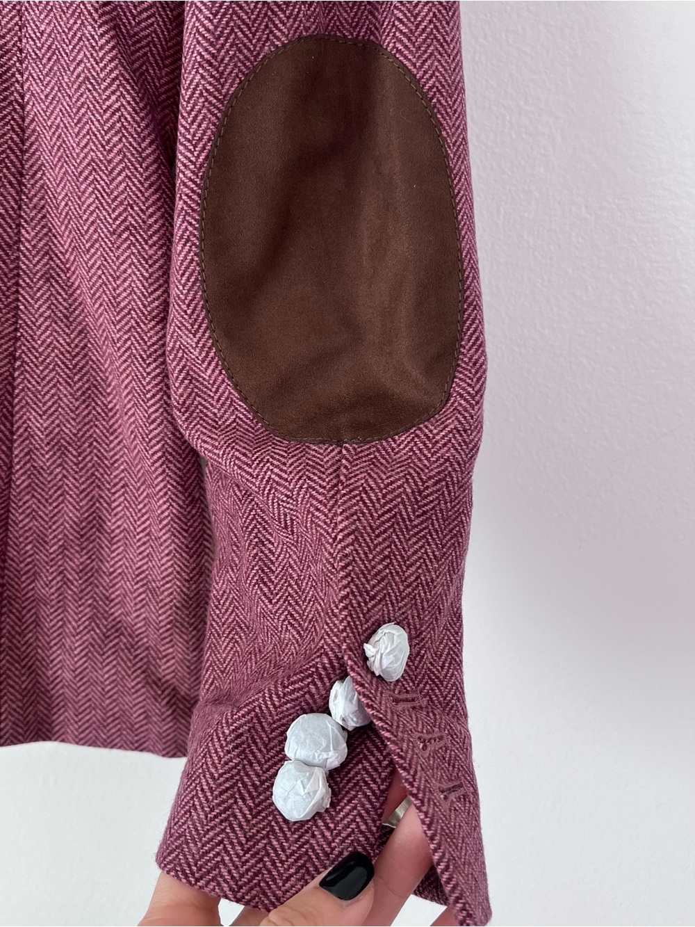 J.Crew Boyfriend Blazer Women’s Size 4 Burgundy Pink Herringbone Wool Blend NWT - Picture 7 of 11